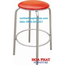 Ghế đẩu  inox mặt nệm 